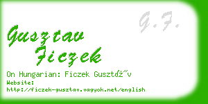 gusztav ficzek business card